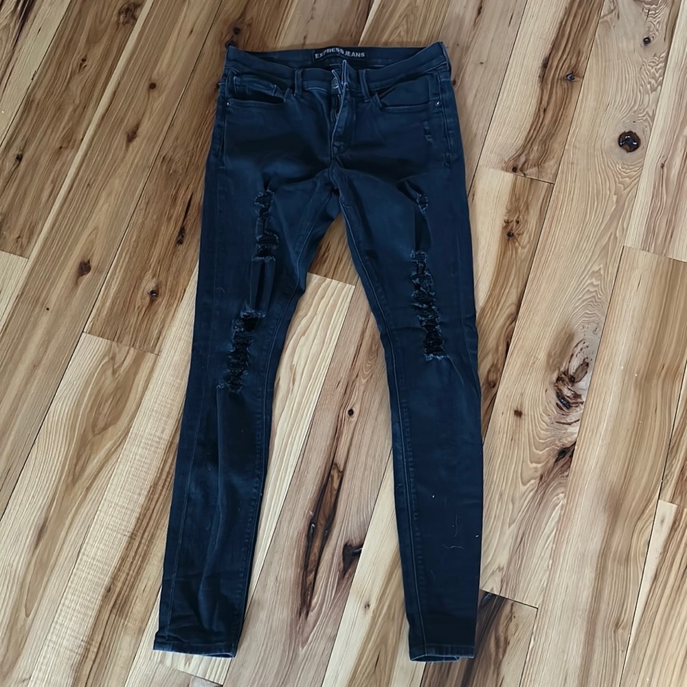 Express Distressed Jeans - Picture 1 of 5